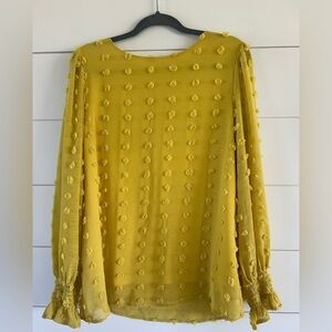Yellow Textured Women's Top